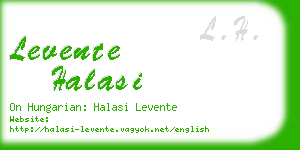 levente halasi business card